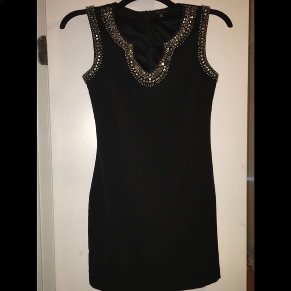 🖤Beaded Black Bodycon Mini Dress🖤 - Picture 1 of 2